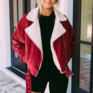 Sherpa lines corduroy jacket